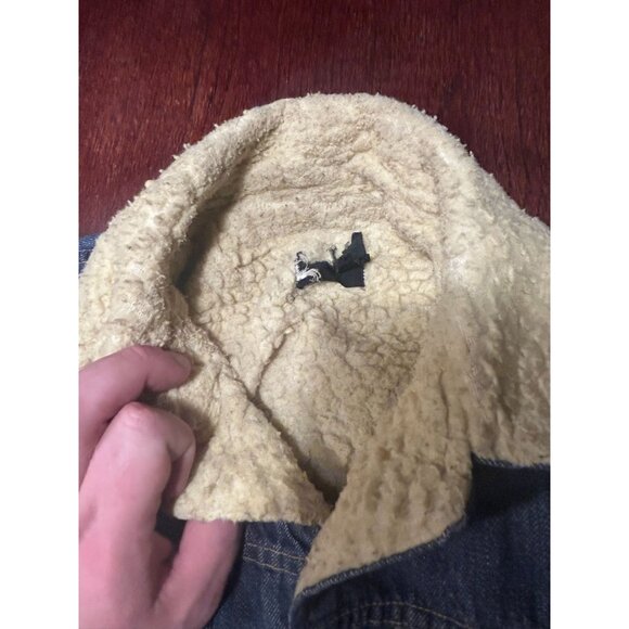 Sears Jean Jacket Men Small Sherpa Lined Jean Barn Jacket Denim Blue - Picture 2 of 9